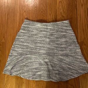 Black and White Patterned Skirt